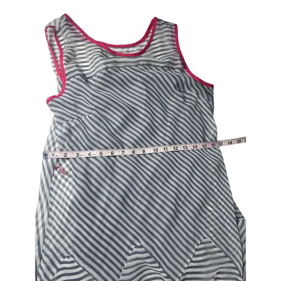 Robbie‎ Bee Dress Women's  Size 16 Striped Sleeveless Ruffled Preowned - Picture 6 of 8